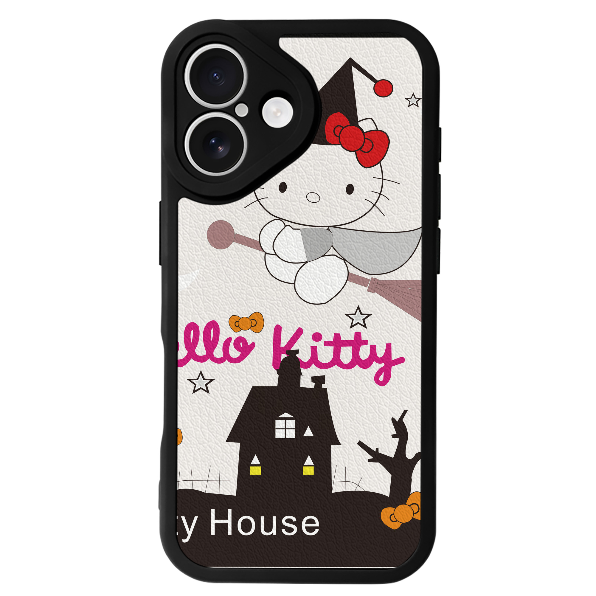（画像用） Hello Kitty ハローキティ 【iPhone 16シリーズ対応】シリコンスマホケース（レザー調） 材質：シリコン